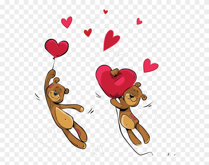 Valentine's Day Animals - Dibujos Decorativos De Amor Clipart
