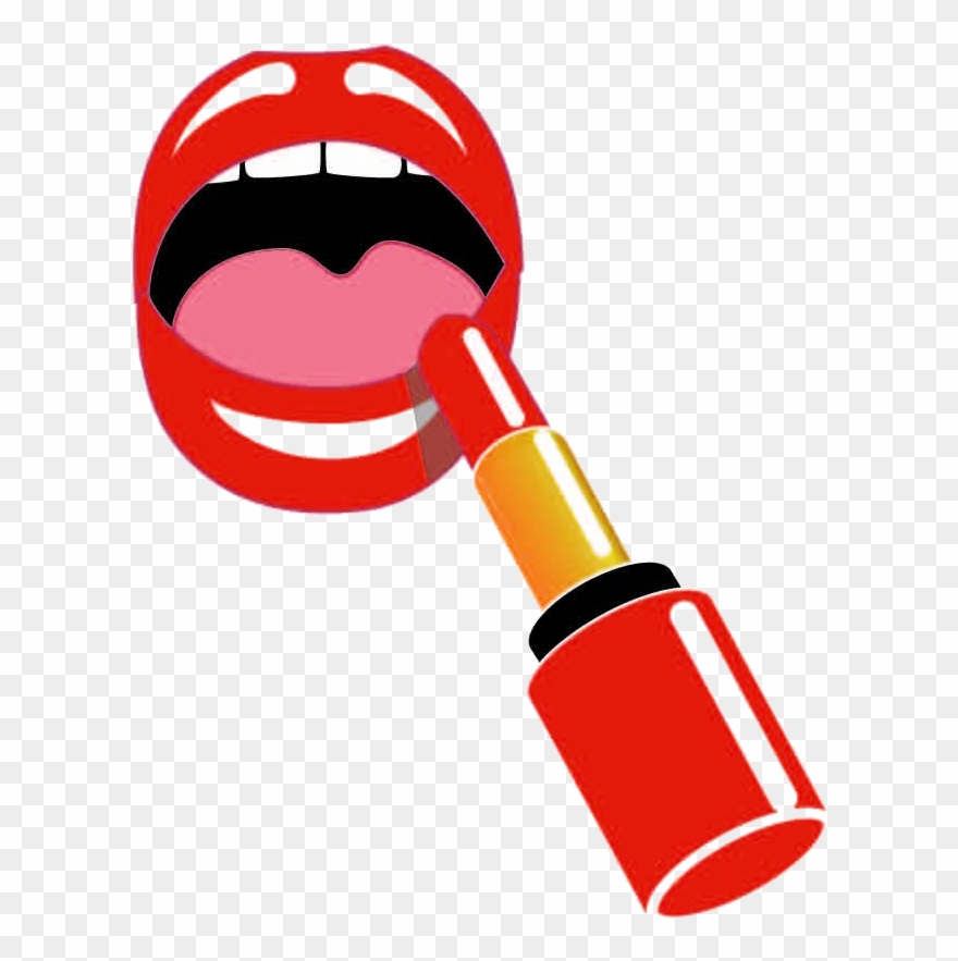 Lipstick Cosmetics Clip Art - Lipstick Lips Cartoon - Png Download