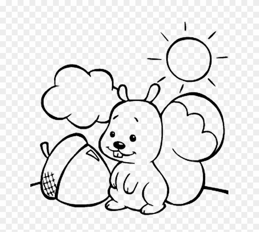 Fall Season - Easy Fall Coloring Pages For Kids Clipart