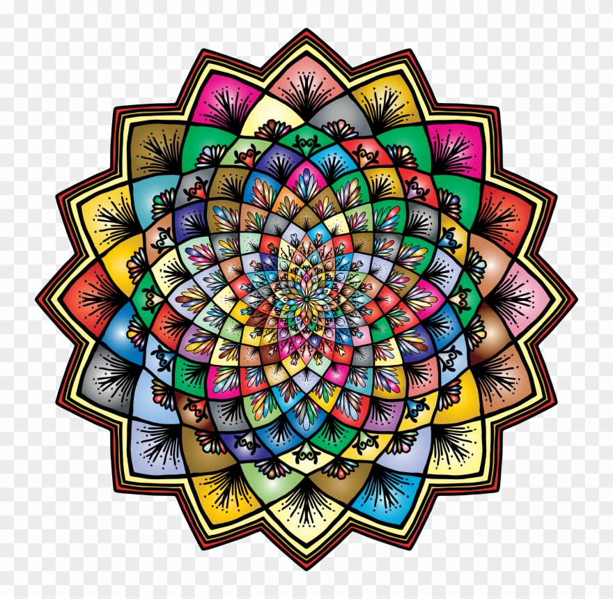 Clipart Prismatic Floral Mandala Iii - Mandala - Png Download