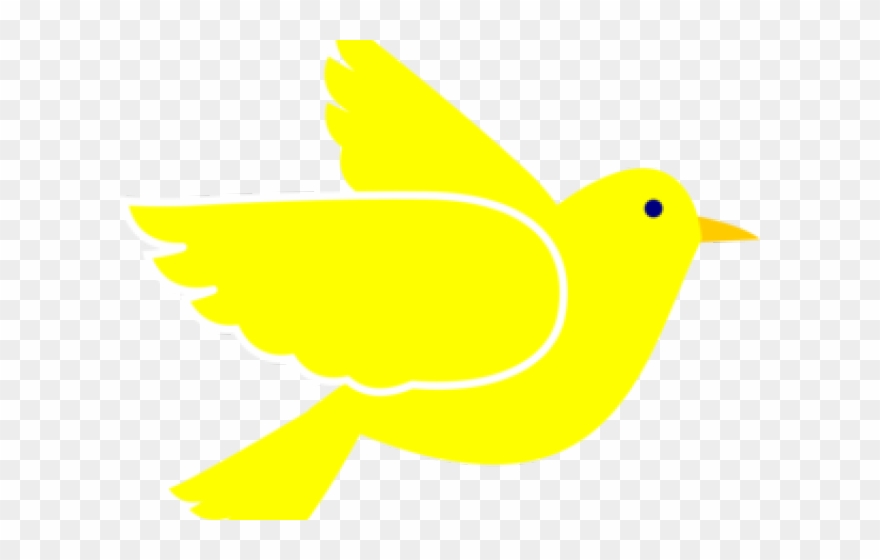 Bird Clipart Yellow - Old World Flycatcher - Png Download