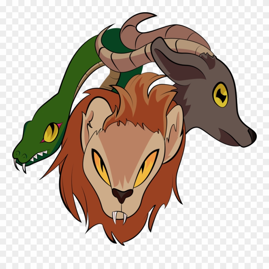 Clip Art Transparent Library Chimera Drawing Two Headed - Comics - Png Download