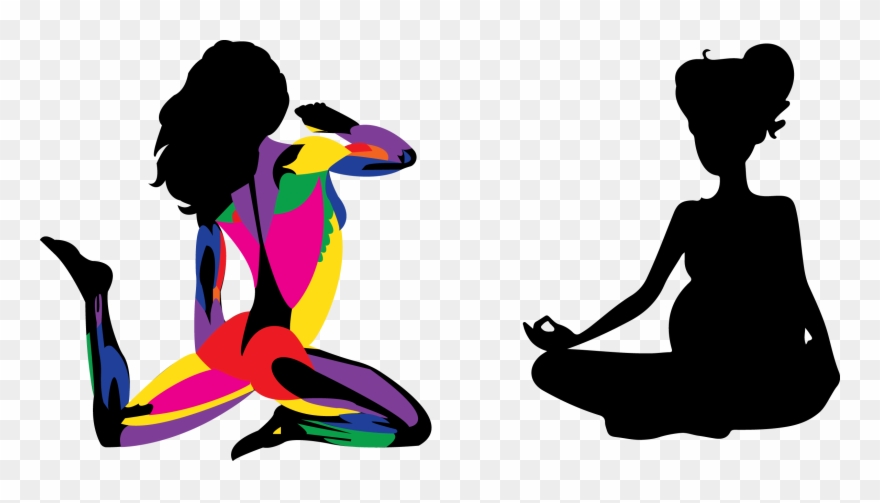 2 Females Posing And Sitting - Female Clipart