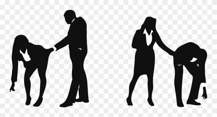 Male Sexually Harassing Female And A Female Sexually - Sexually Harassed Man Clipart