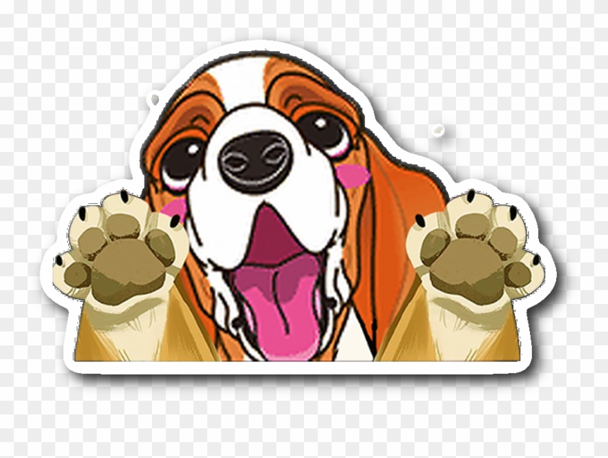 Ln 1 Basset Hound Smile Decal - Cocker Spaniel Clipart