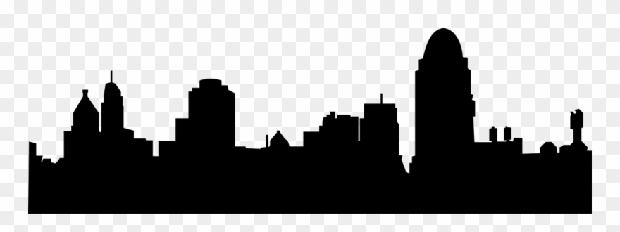 Cupa Footer Image - Cincinnati Skyline Silhouette Png Clipart