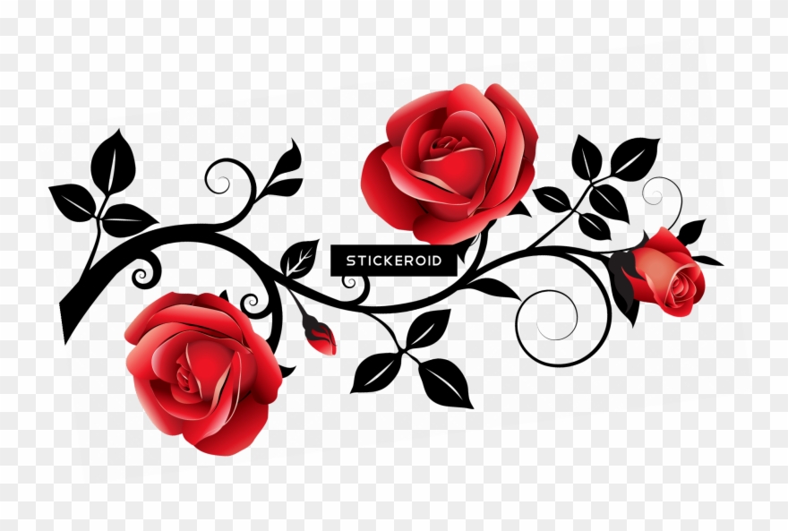 Rose Tattoo - Transparent Background Roses Border Clipart