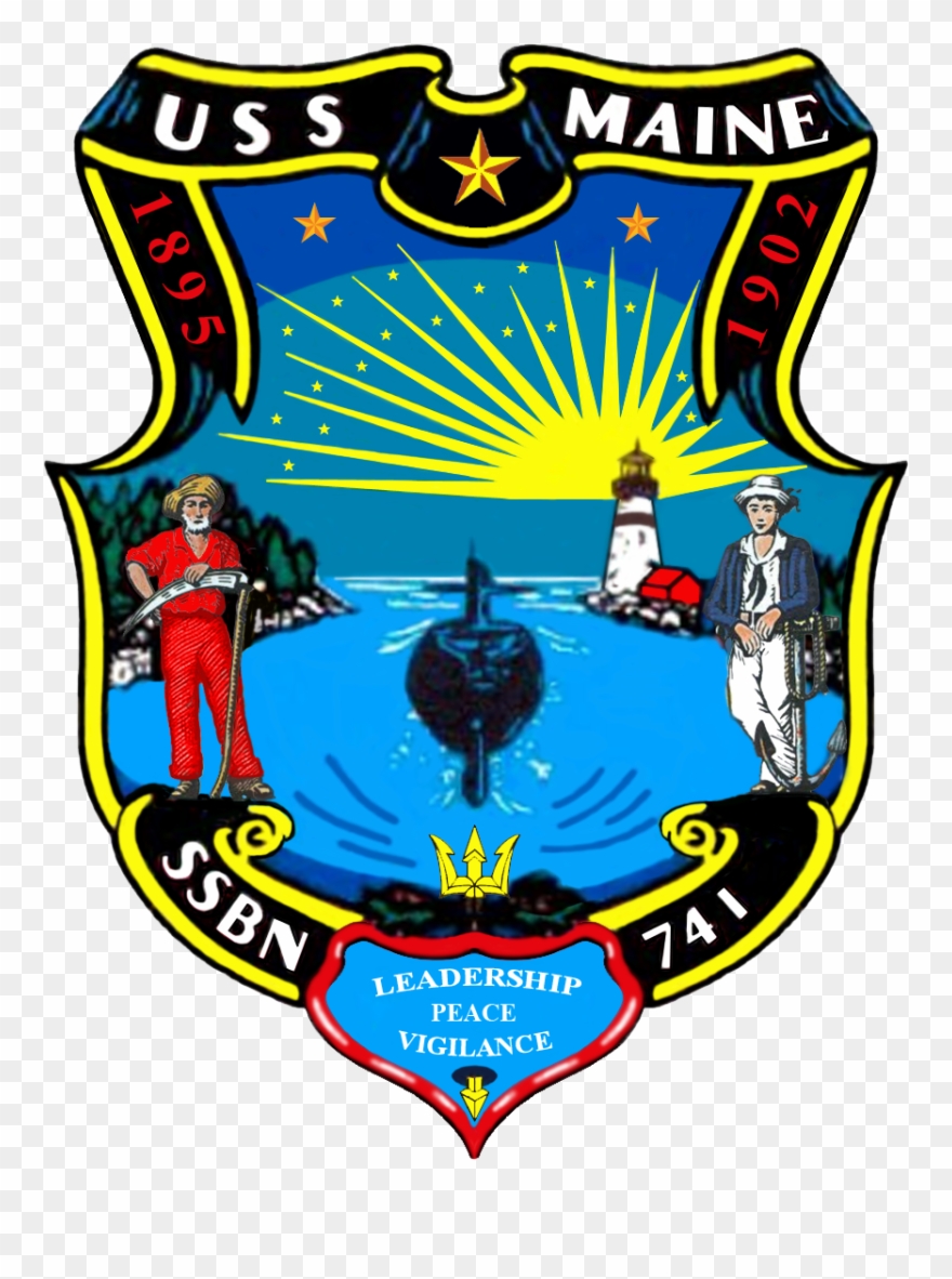 Town Motto - Rumford - Uss Maine Ssbn 741 Logo Clipart