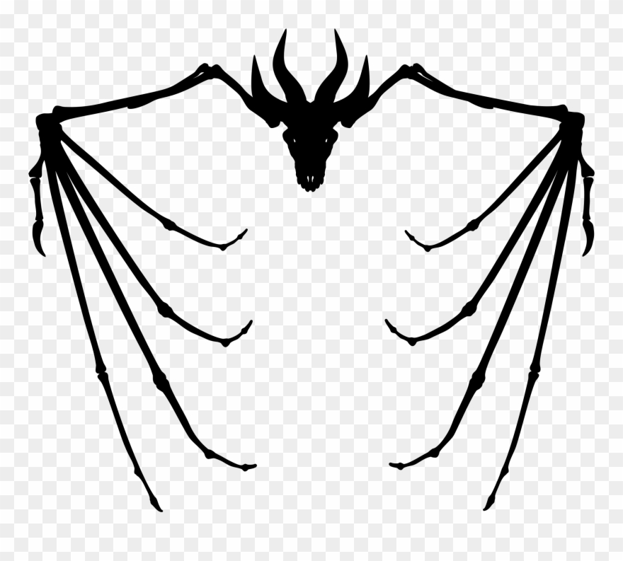 Big Image - Skeleton Wings Png Clipart