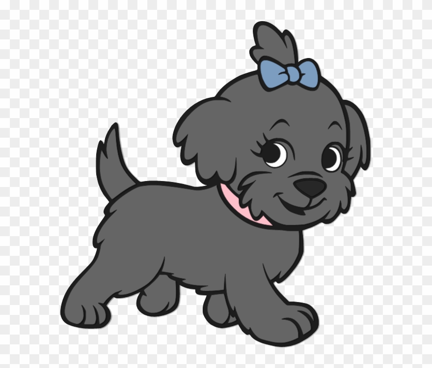 Beanie's Tag You're It Dog Clip Art, Silhouette Files, - Cachorrinhas Em Desenho - Png Download
