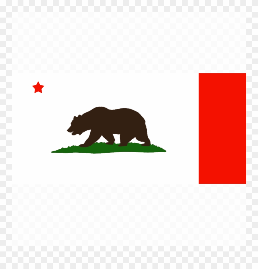 California State Flag Bat - California Flag Clipart