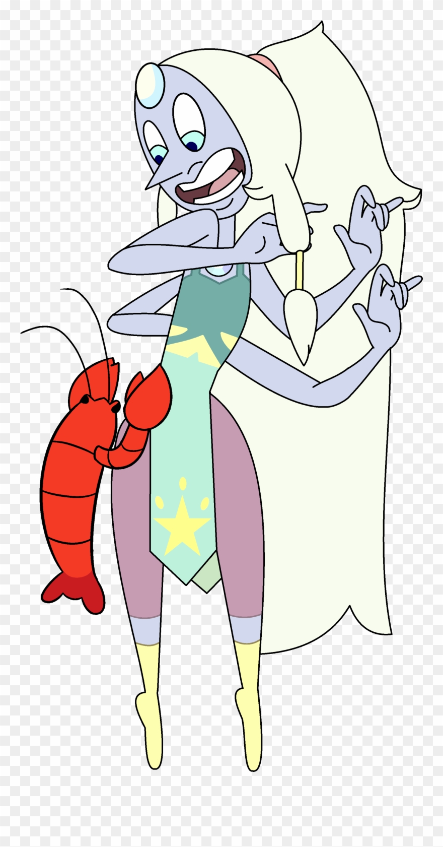 Opal Butt Lobster By Amethystpearlfusion - Steven Universe Pearl And Lobster Clipart
