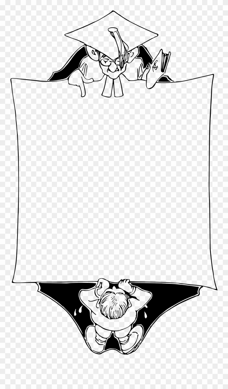 Teacher And Pupil Frame Clipart