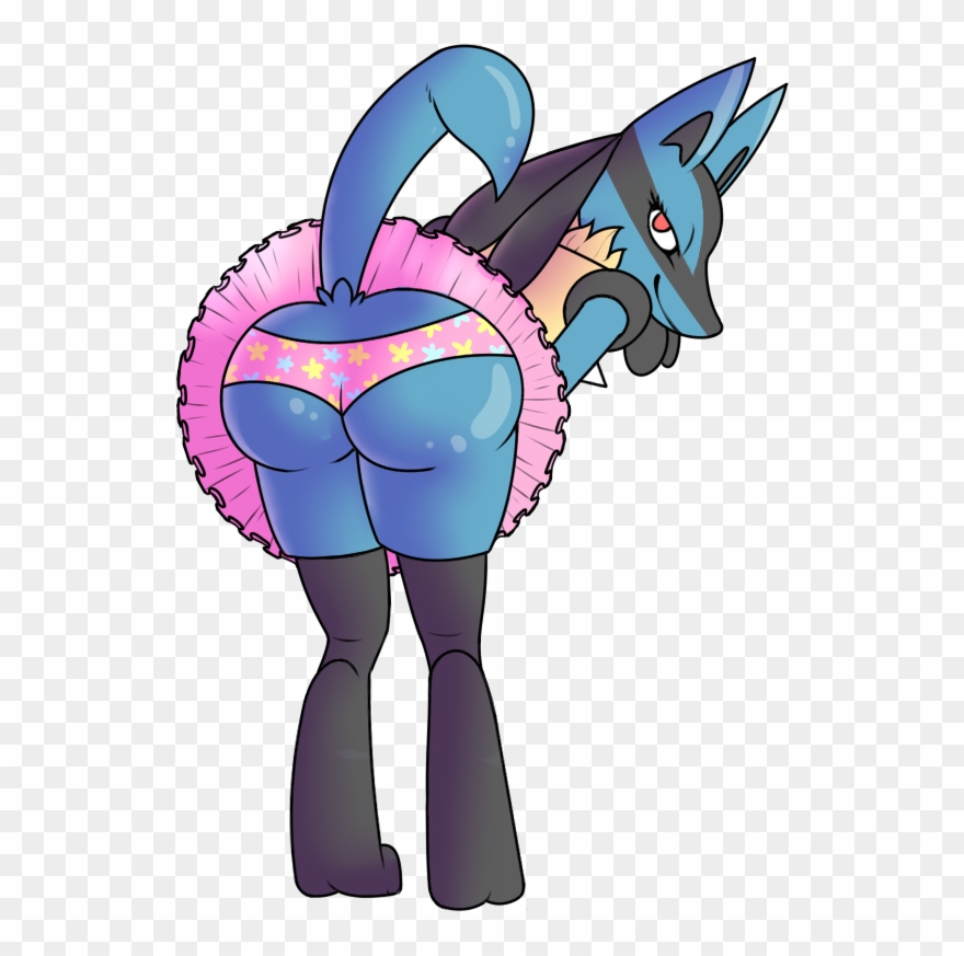 E621 Anthro Butt Clothing Female Lucario Nintendo Panties - Cartoon Clipart