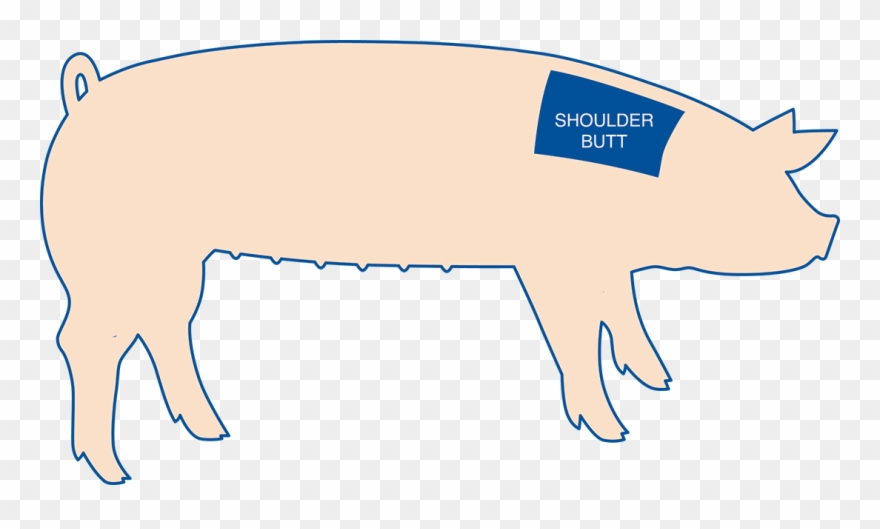 Pork Shoulder Is The Top Portion Of The Front Leg Of - Boston Clipart