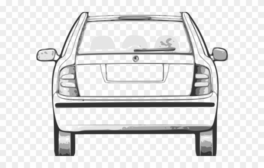 Rear Clipart Back Car - Private Hire Car Decal - Png Download