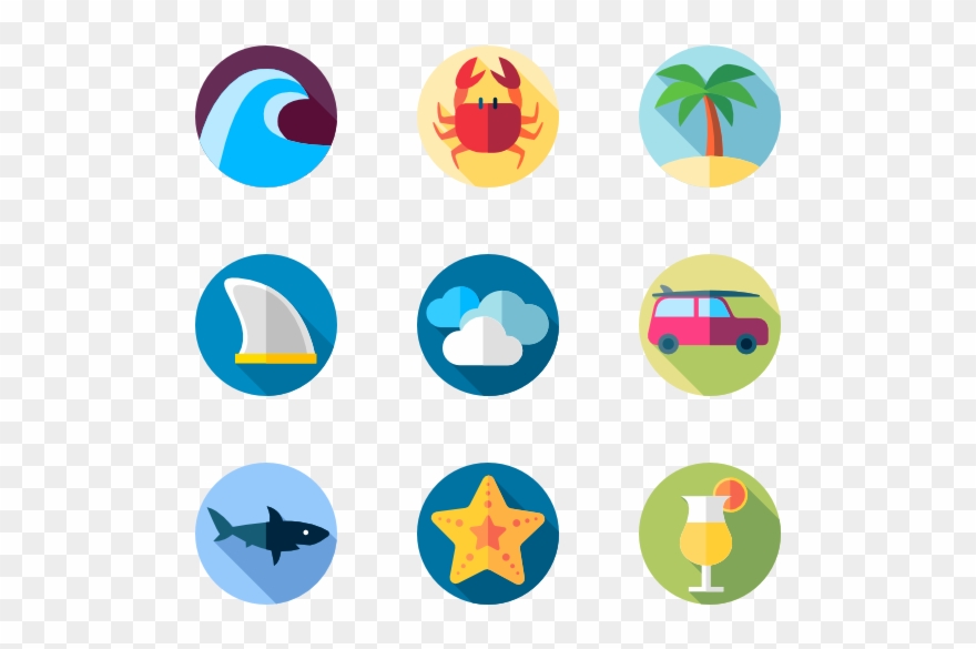 Svg Library Library Surf Icons Free - Free Flat Icons Clipart