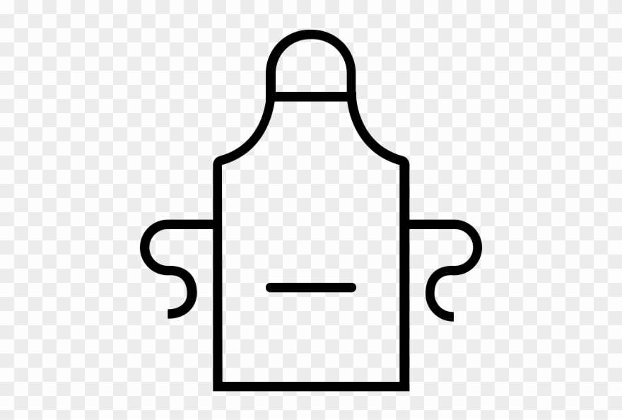 Oven Mitt Rubber Stamp - Delantal Para Colorear Clipart