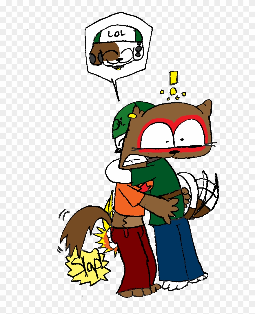 Butt Slap Friday - Drawing Clipart