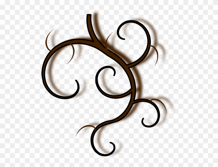 Brown Swirl Branch Png Clip Art Transparent Png