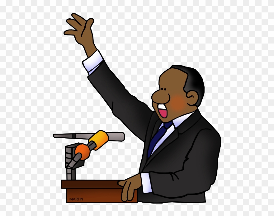 Famous People From Georgia - Clip Art Martin Luther King - Png Download