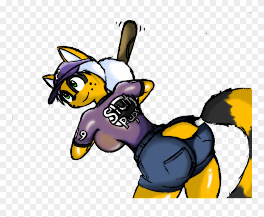 Pitcher's Gotta Big Butt~ - Cartoon Clipart