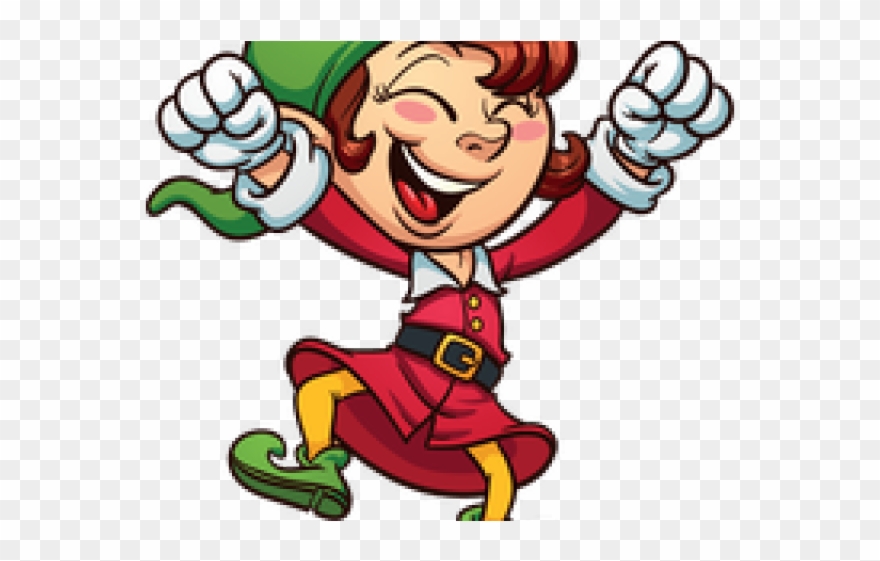 Skiing Clipart Elf - Christmas Elves Illustration - Png Download