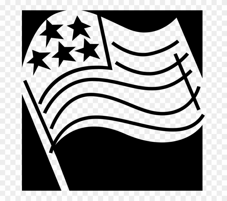 Vector Illustration Of Usa Stars And Stripes American - Illustration Clipart