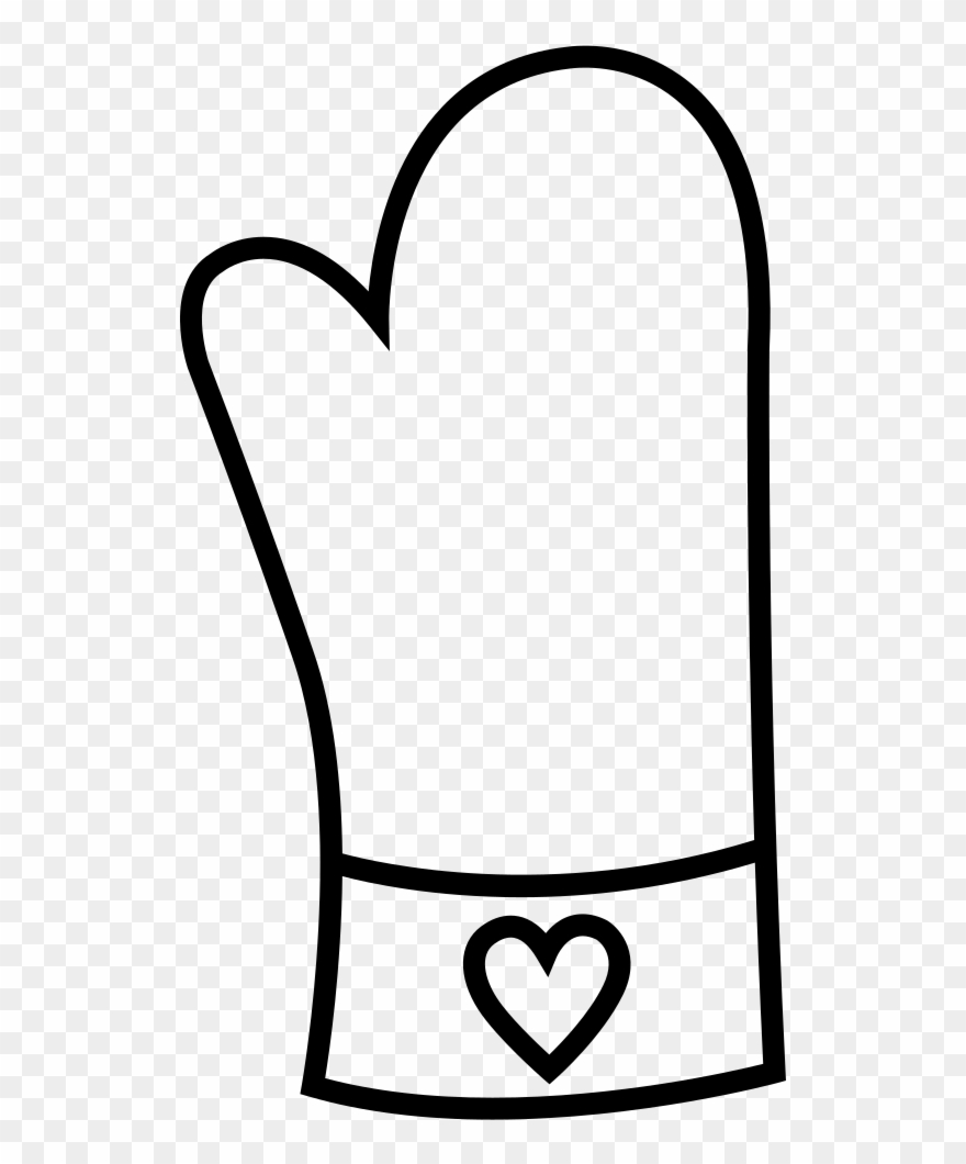 Oven Mitt Coloring Page Clipart