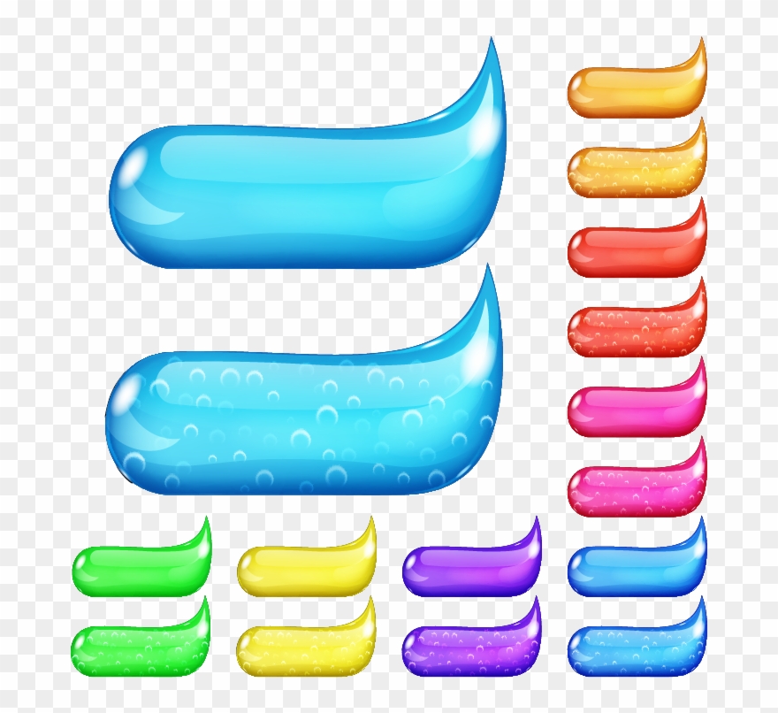 多款彩色牙膏效果晶体 - Toothpaste Clipart