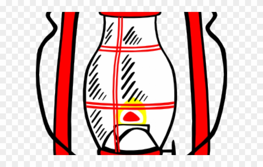 Camp Clipart Simple - Lantern Drawing With Color - Png Download