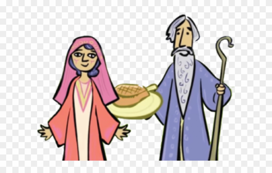 Torah Clipart Talmud - Abraham And Sarah Cartoon - Png Download