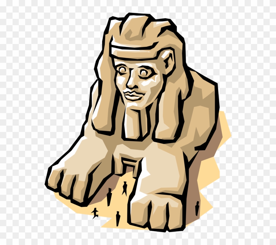 Vector Illustration Of Great Sphinx Of Giza Mythical - Ancient Egypt Clipart For Kids - Png Download