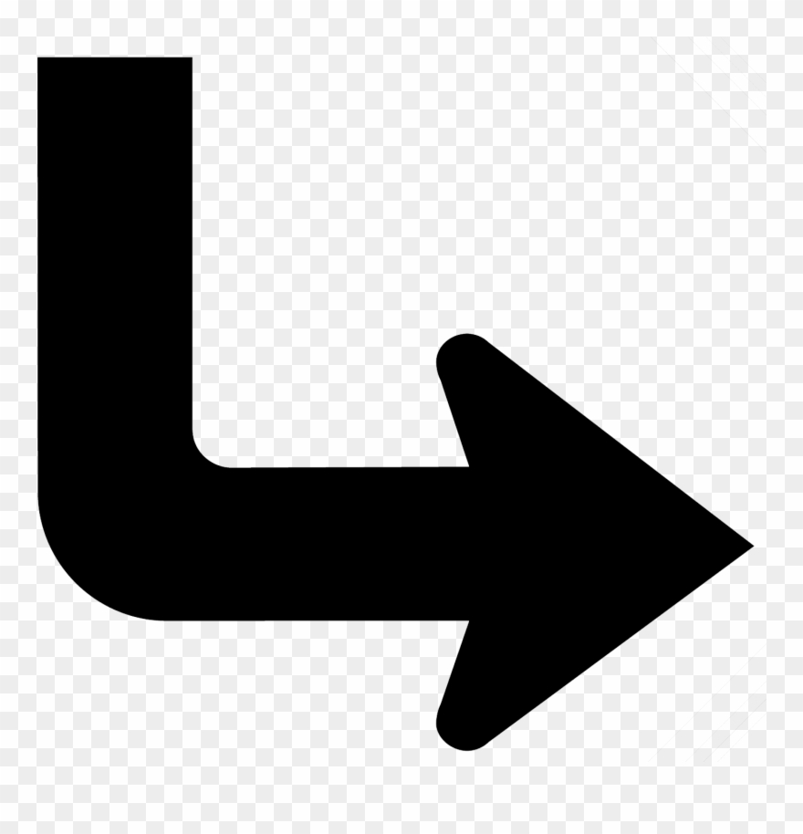 Bent-arrow - Down Right Arrow Png Clipart