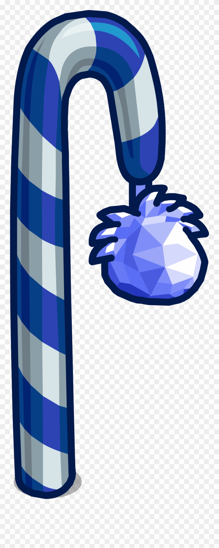 Crystal Candy Cane Sprite 002 - Candy Cane Clipart