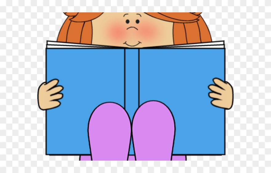 Child Reading A Book Clipart - Reading A Book Clipart - Png Download