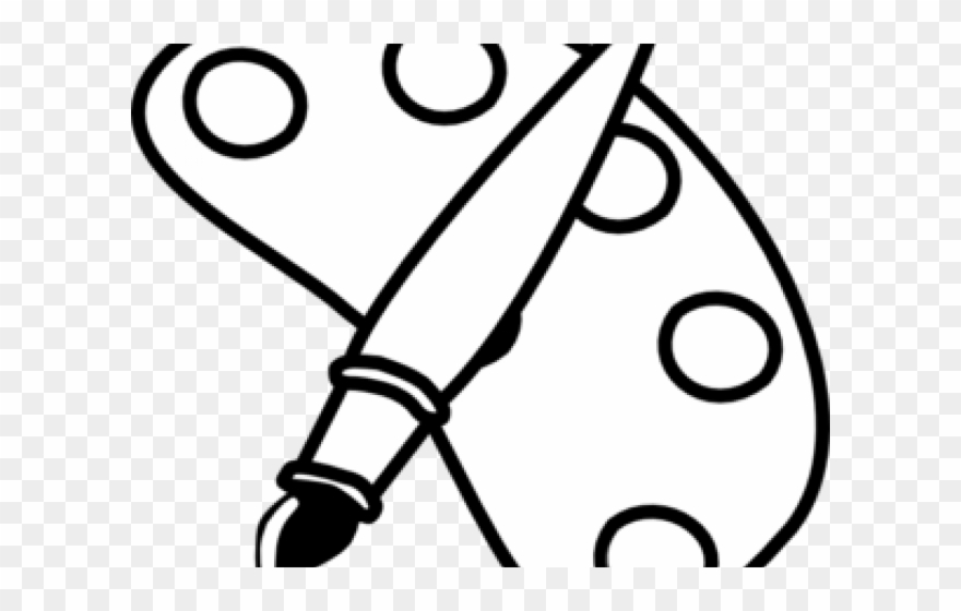 Paint Brush Clipart - Arts And Crafts Coloring Page - Png Download
