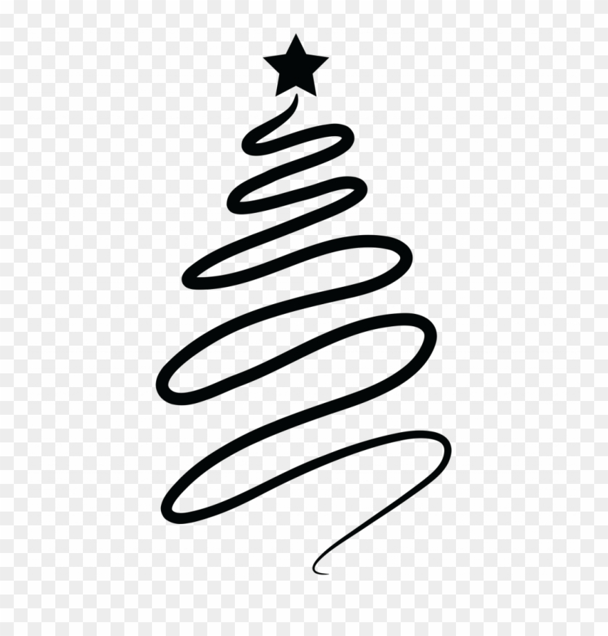 Swirly Christmas Tree Picture Inspirations Abstract - Swirl Christmas Tree Clipart - Png Download