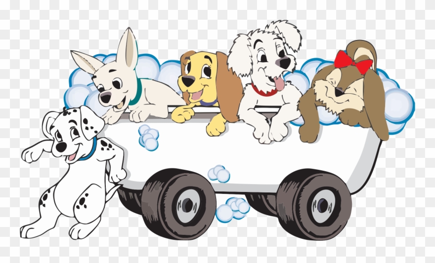 Dog Clipart Clipart Nice Dog - Cartoon Dogs In The Bath - Png Download