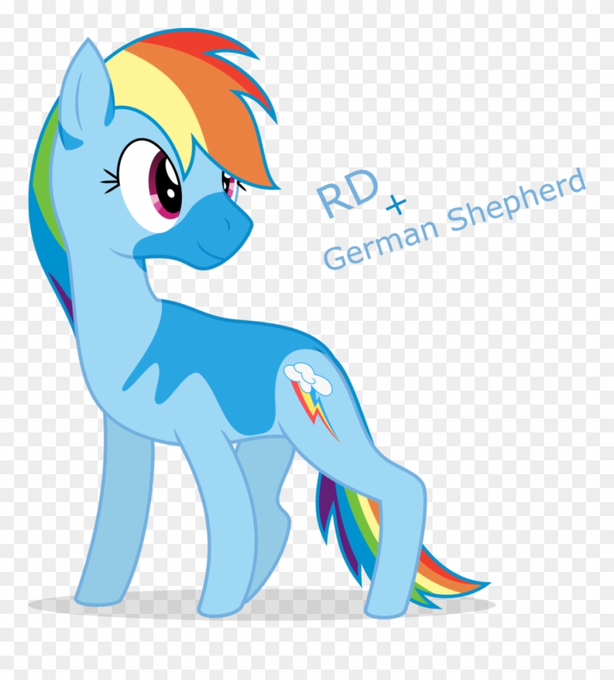 Camo-pony, Dog, Dogified, German Shepherd, Rainbow - Mlp German Shepherd Clipart