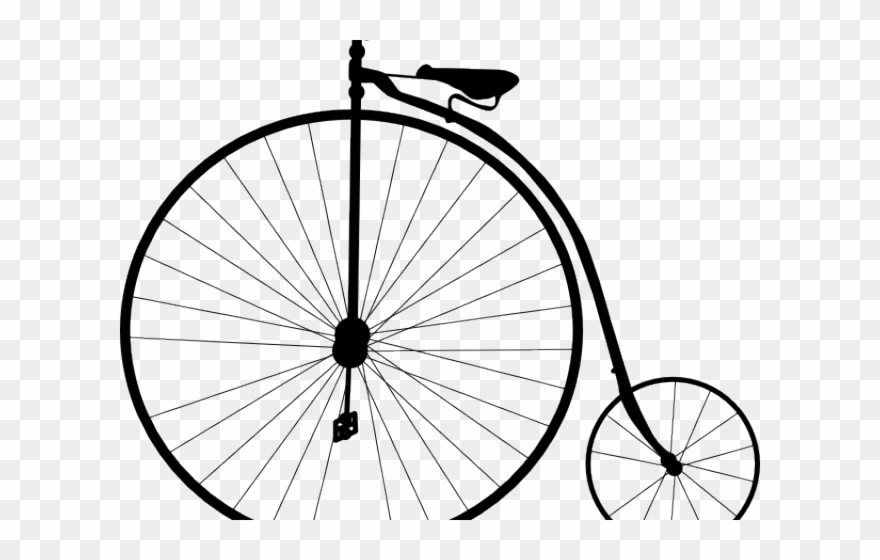 Cycling Clipart Old Fashioned - Penny Farthing Bike - Png Download