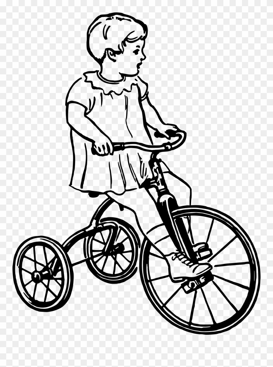 Cycling Clipart Tricycle - Tricycle - Png Download