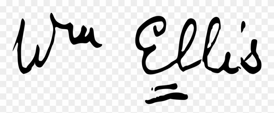 William Ellis Signature - Calligraphy Clipart