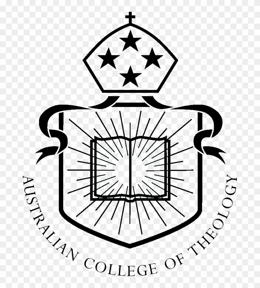 Act Logo Monochrome With Writing - Australian College Of Theology Clipart