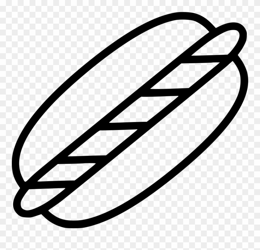 Hotdog Comments - Line Art Clipart
