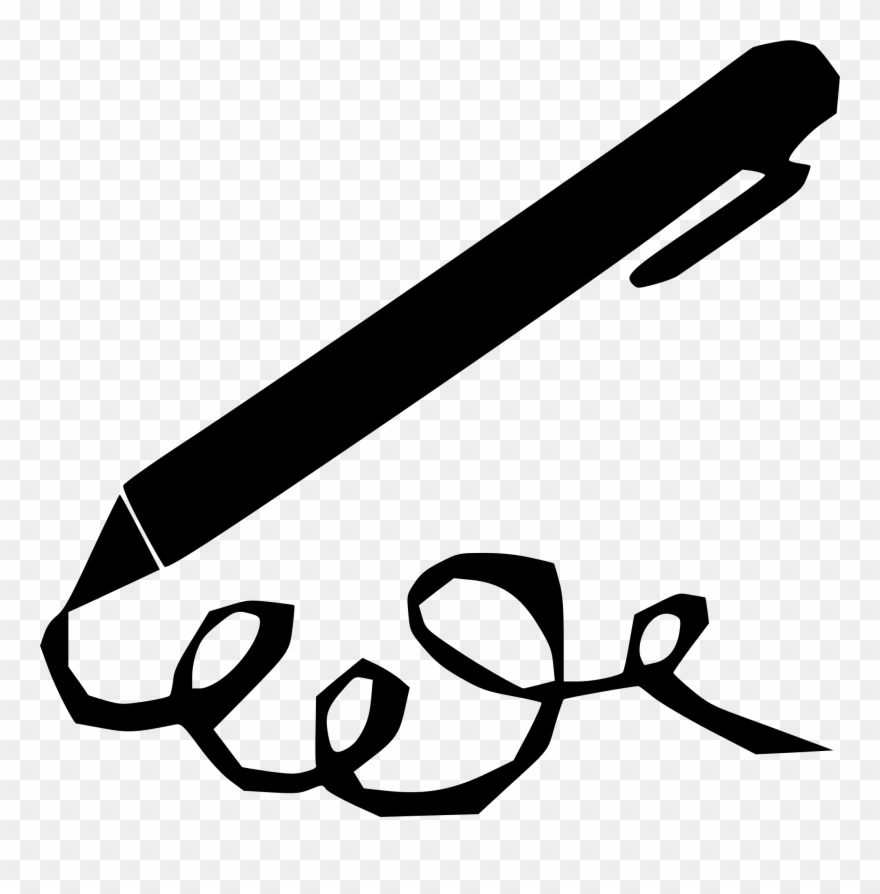 Big Image - Pen And Paper Cartoon Clipart