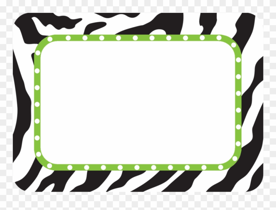 Teacher Created Resources 5173 Zebra Name Tags Clipart
