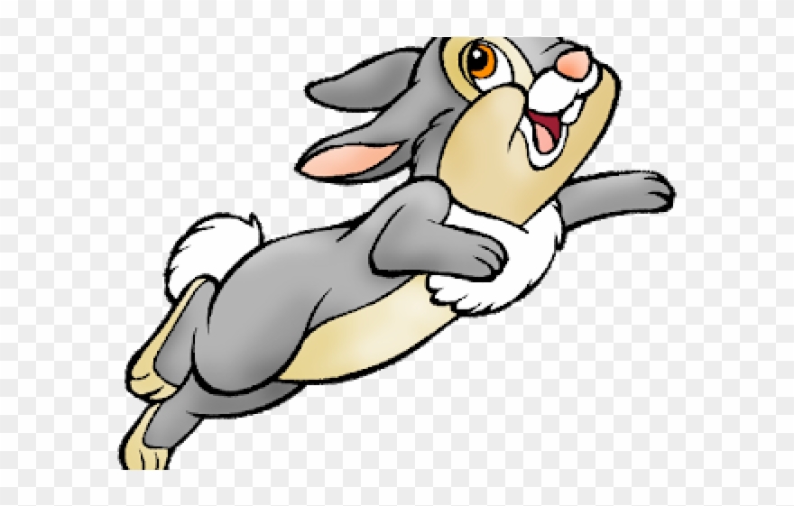 Rabbit Clipart Thumper - Dibujo De Conejo Saltando - Png Download