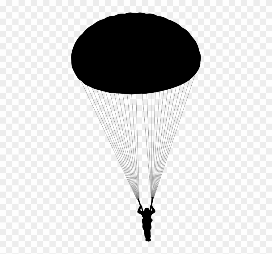 Parachute Clipart Black And White - Clipart Parachute - Png Download