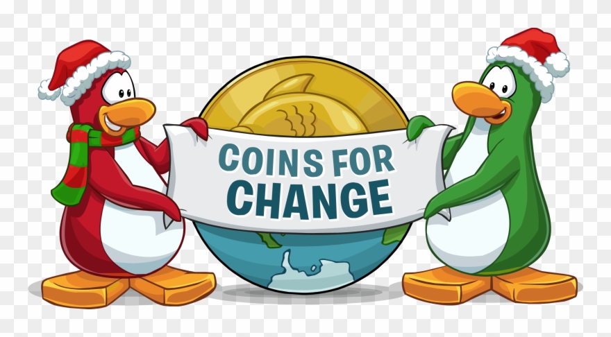 Club Penguin Funds Projects - Club Penguin Coins For Change 2016 Clipart